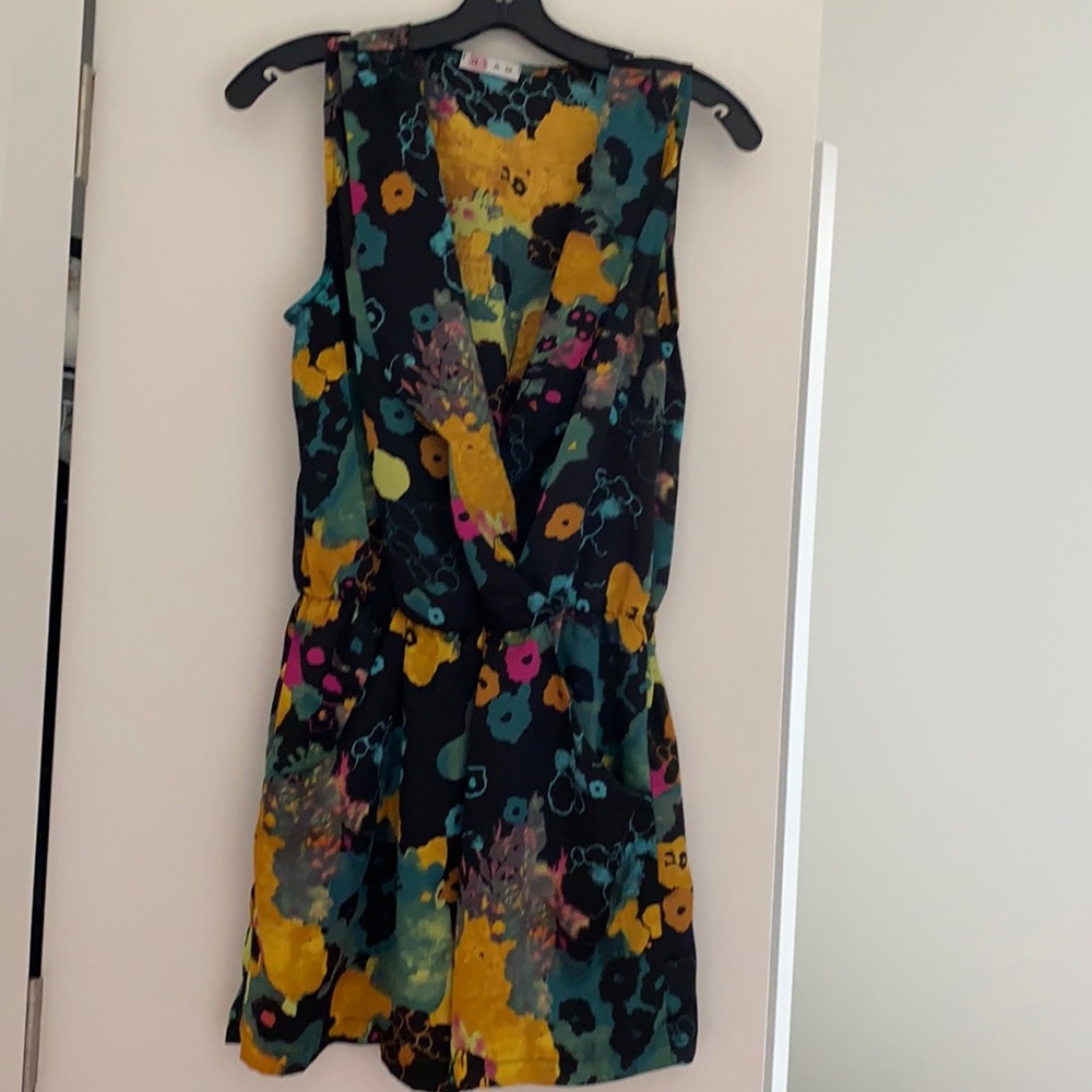 Glam floral shorts jumpsuit